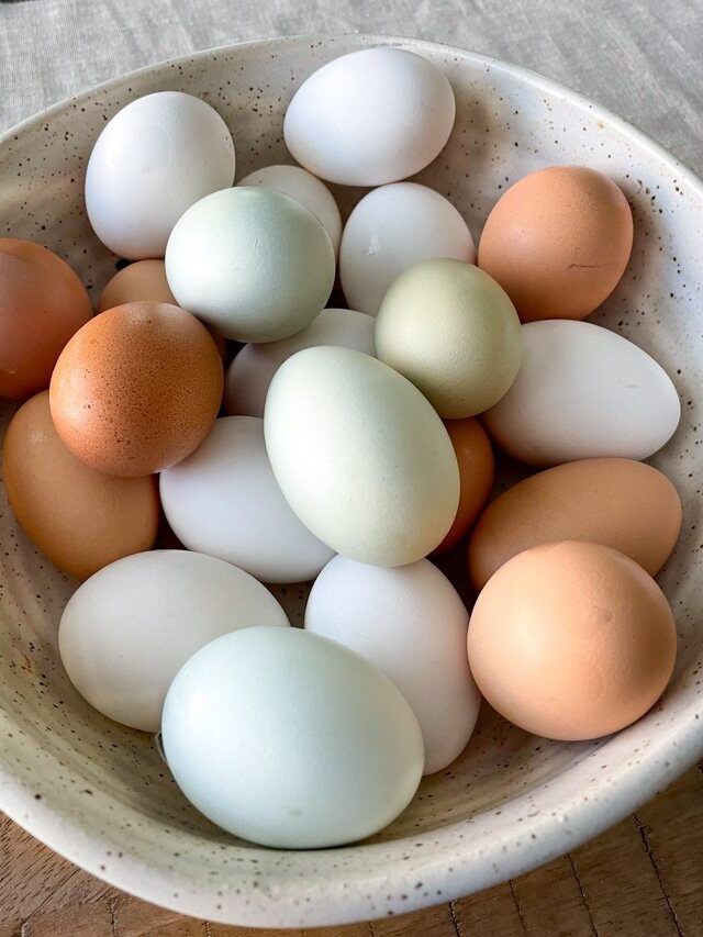 Pasture Raised Farm-Fresh Eggs in a Pretty Bowl