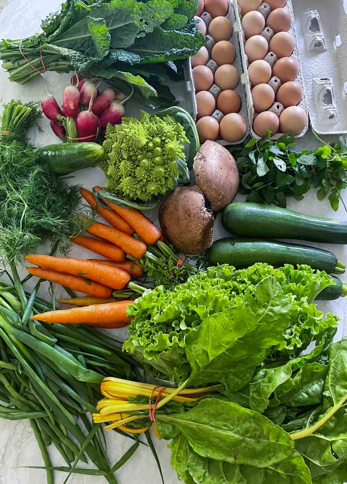 Food to create farm-to-table meals