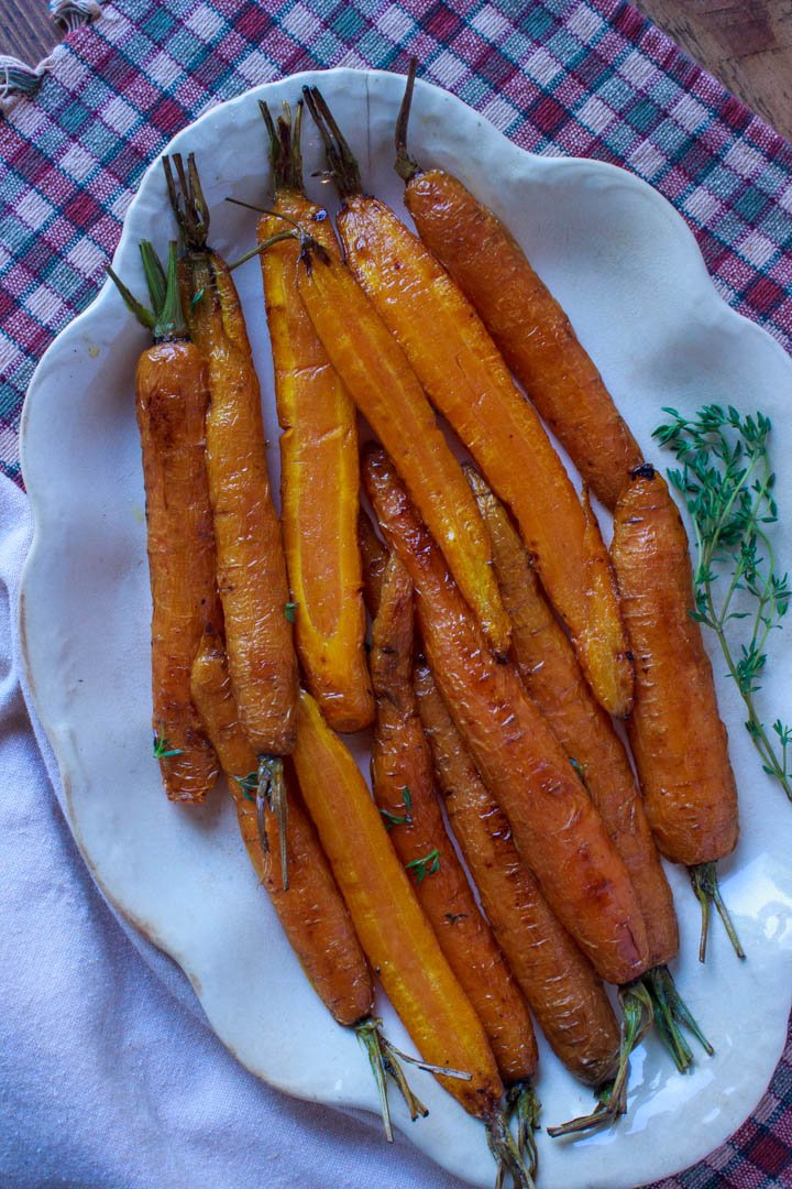 Honey-Roasted Carrots Plated
