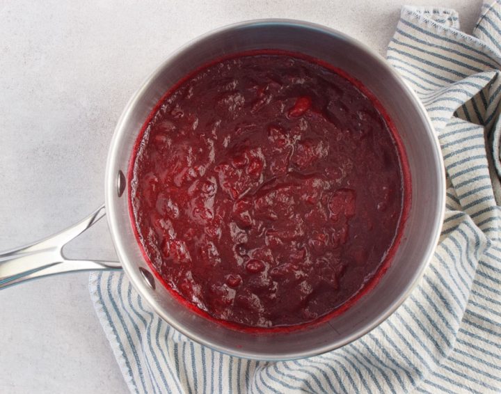 Homemade Cranberry Sauce - Done Cooking in the Pot