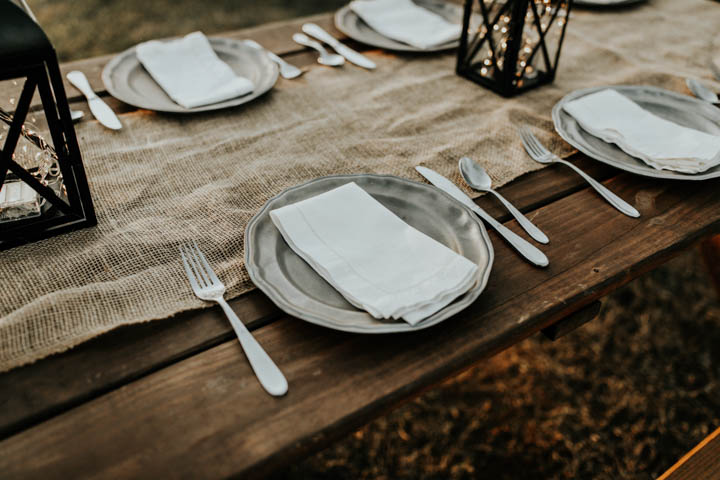 Farm-to-table Thanksgiving potluck dinner outside