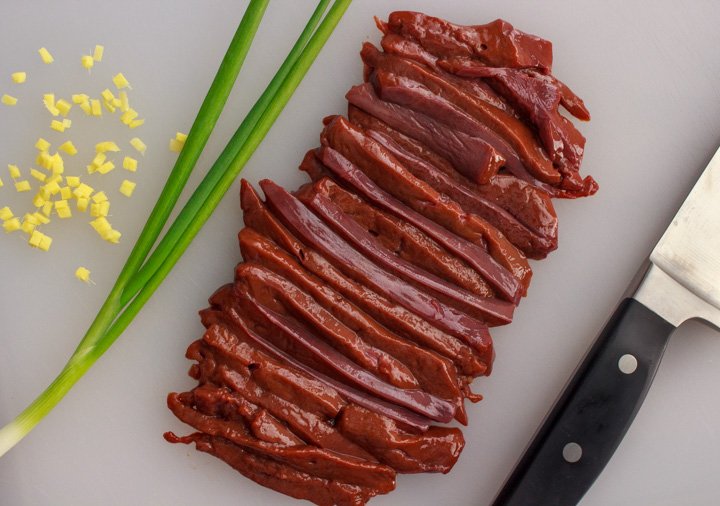 Raw, grass-fed beef liver