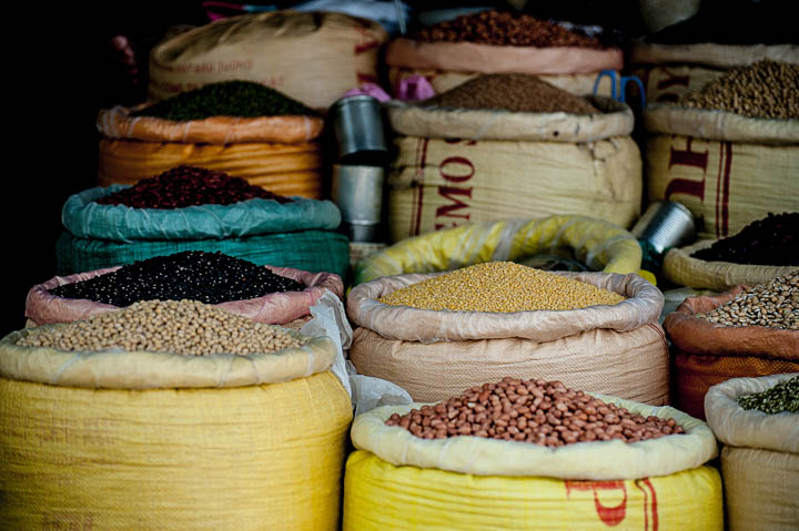 Bags of beans and rice as examples of minimally processed foods