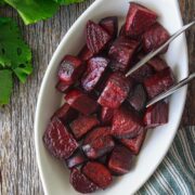 Simple Roasted Beets Recipe - Bowl of Roasted Beets