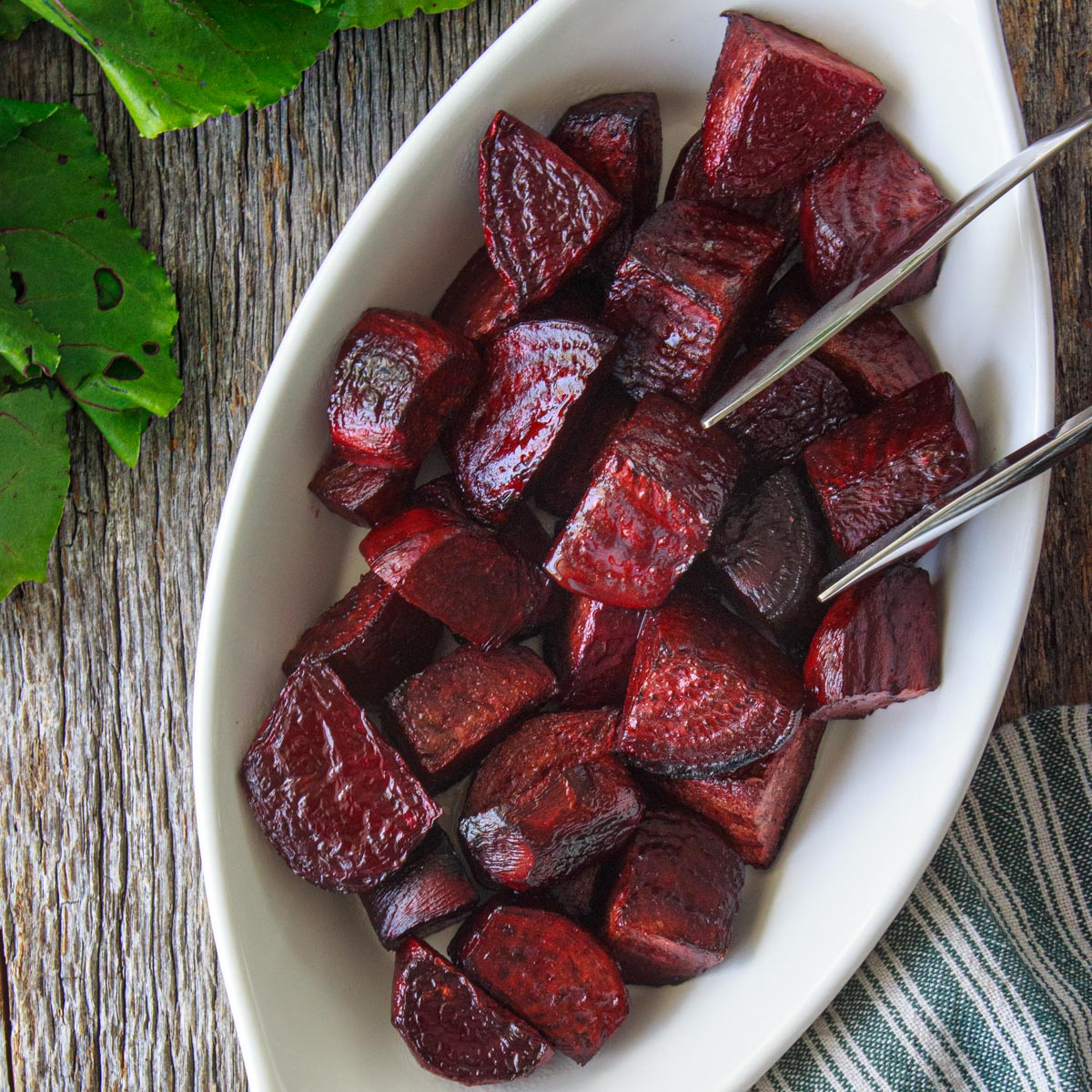 Simple Roasted Beets Recipe - Bowl of Roasted Beets