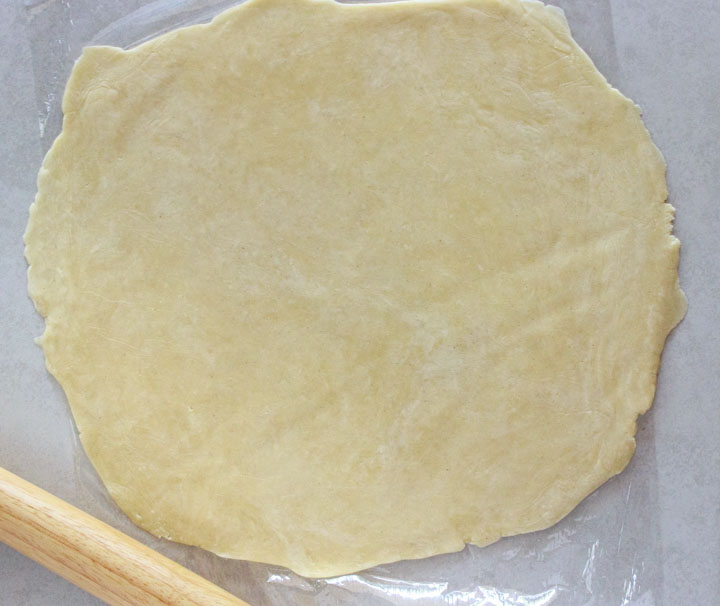 Rolled out gluten-free pie dough