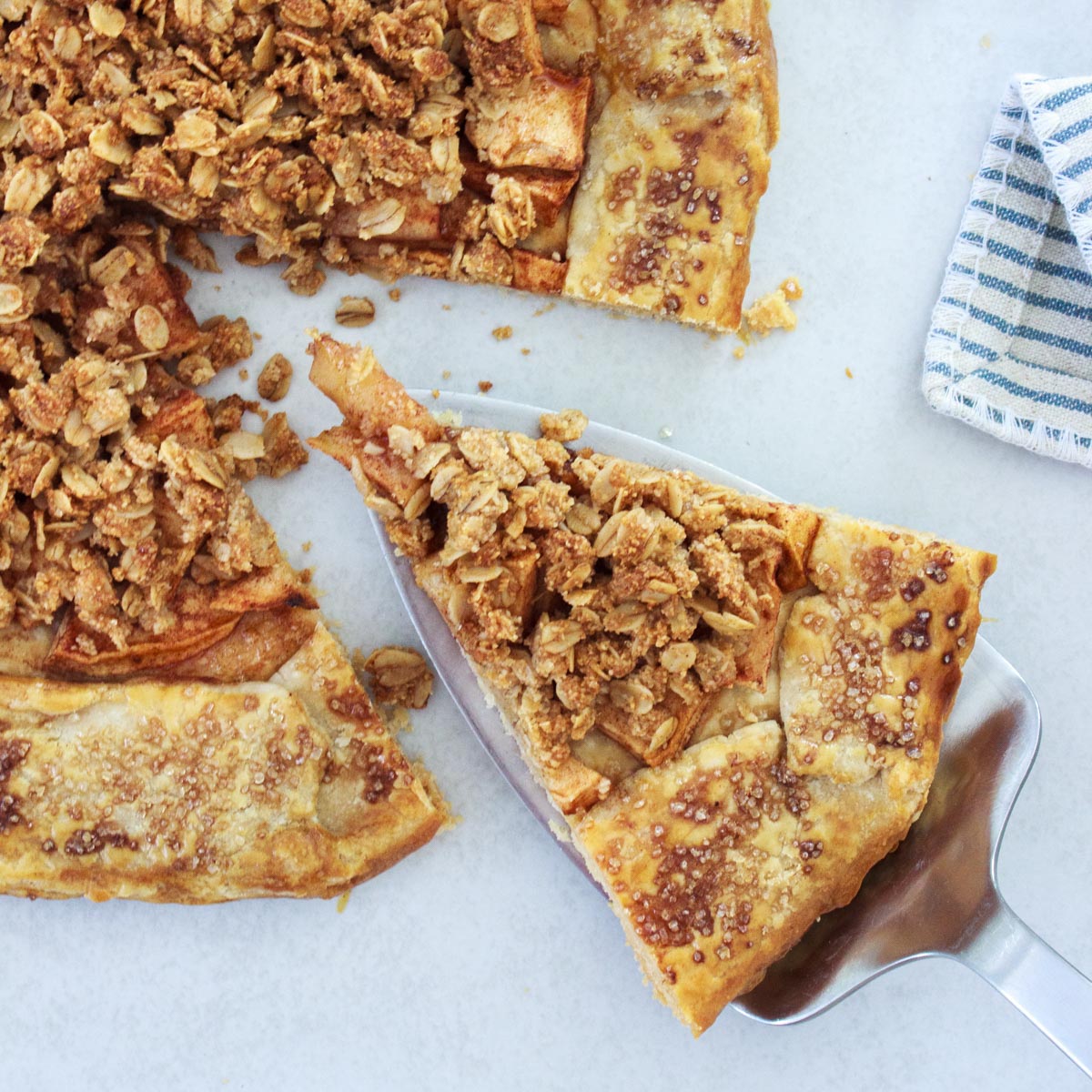 Apple Galette with Sweet Crisp Topping (Gluten-Free)
