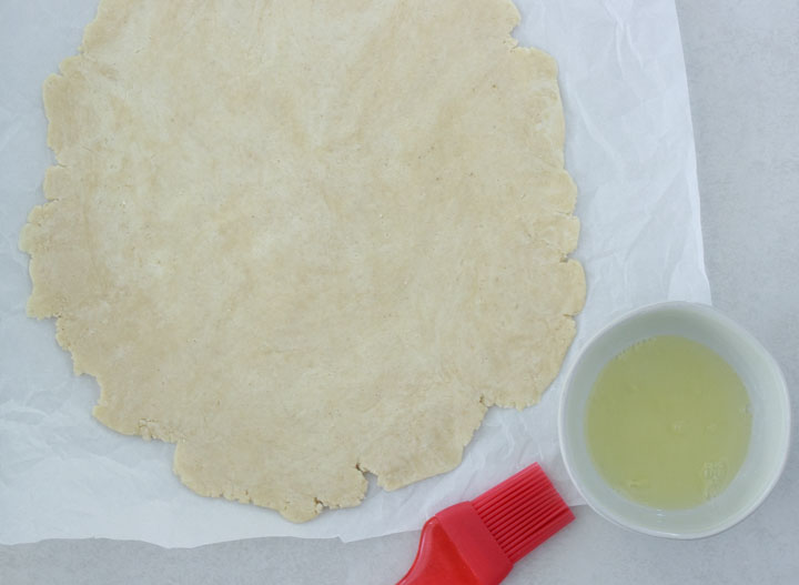 Rolled out galette dough