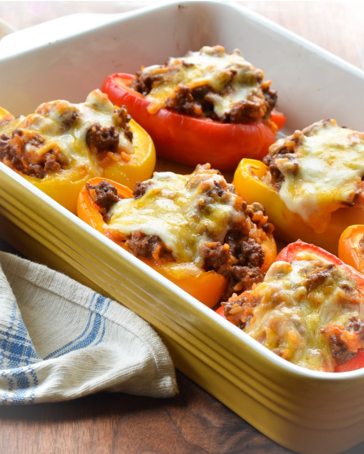 Grass-Fed Beef Stuffed Peppers