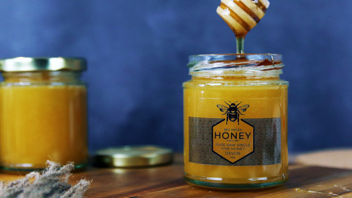 Jars of "pure honey"