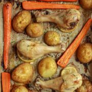 Easy One Pan Lemon Chicken Drumsticks and Potatoes