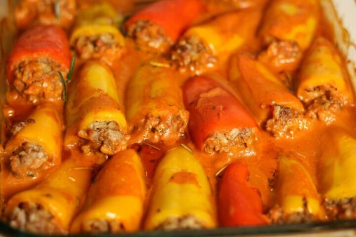 Stuffed Peppers with Ground Bison