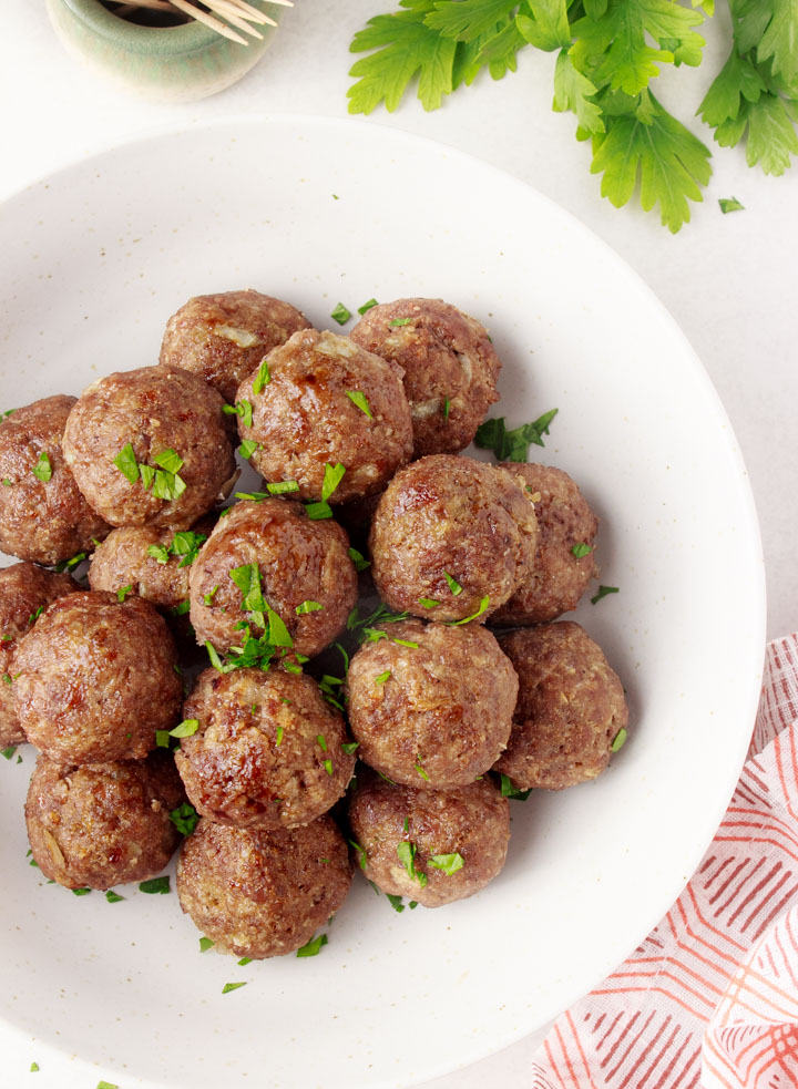 Grass-Fed Beef Meatballs Recipe Without Eggs or Breadcrumbs