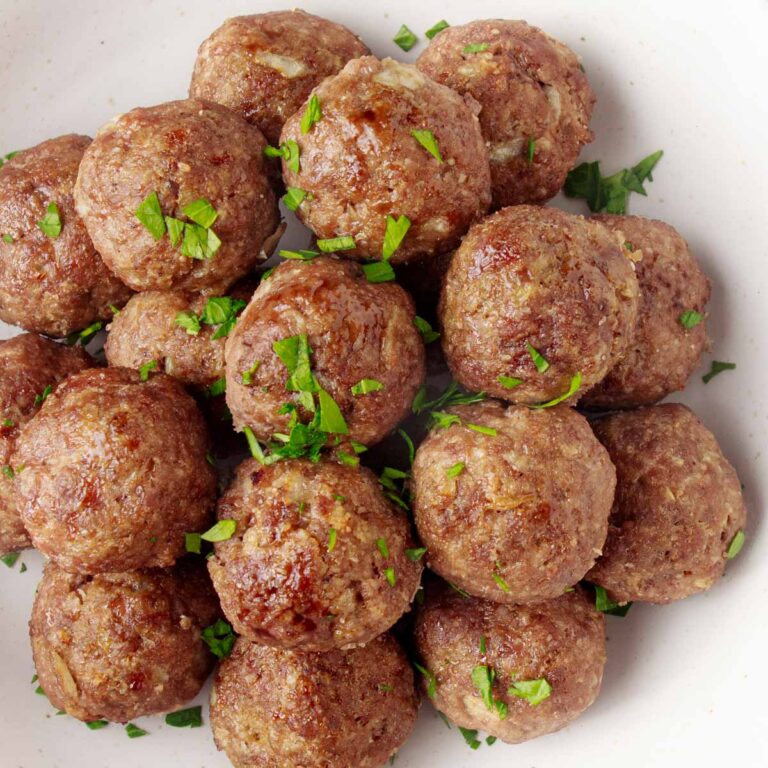 GrassFed Meatballs Recipe Without Eggs or Breadcrumbs