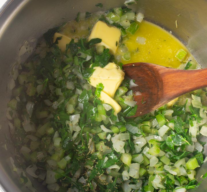 Making the stock mixture for homemade dressing - Step 2
